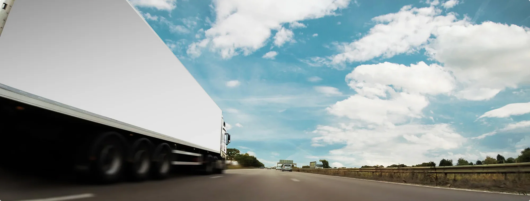 Large truck on highway