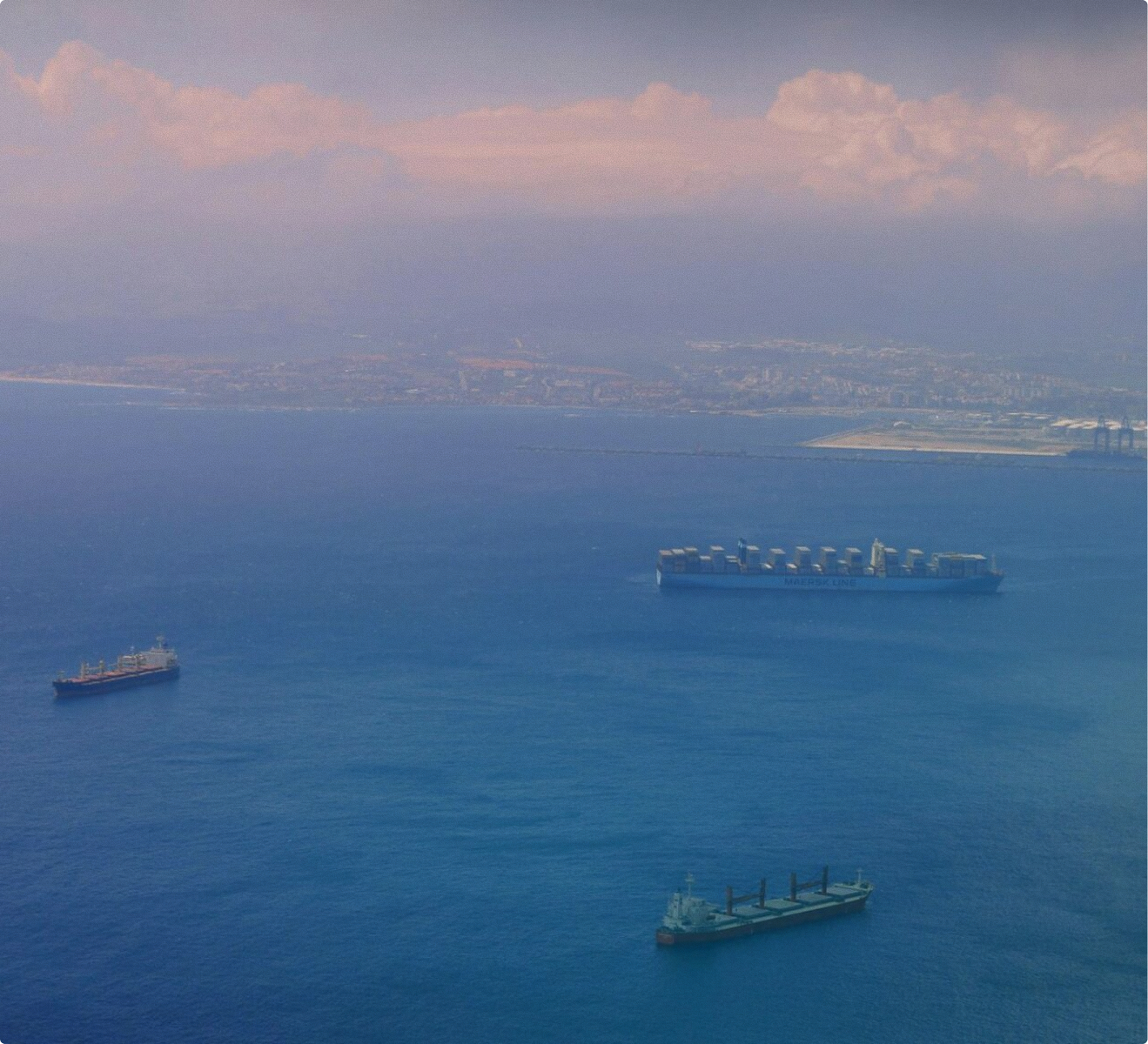 Ships on water